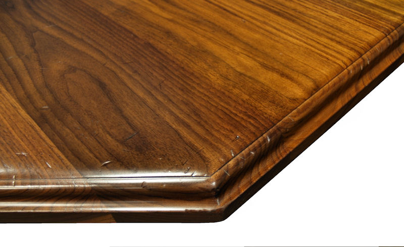 Pedestal-Style Walnut Table